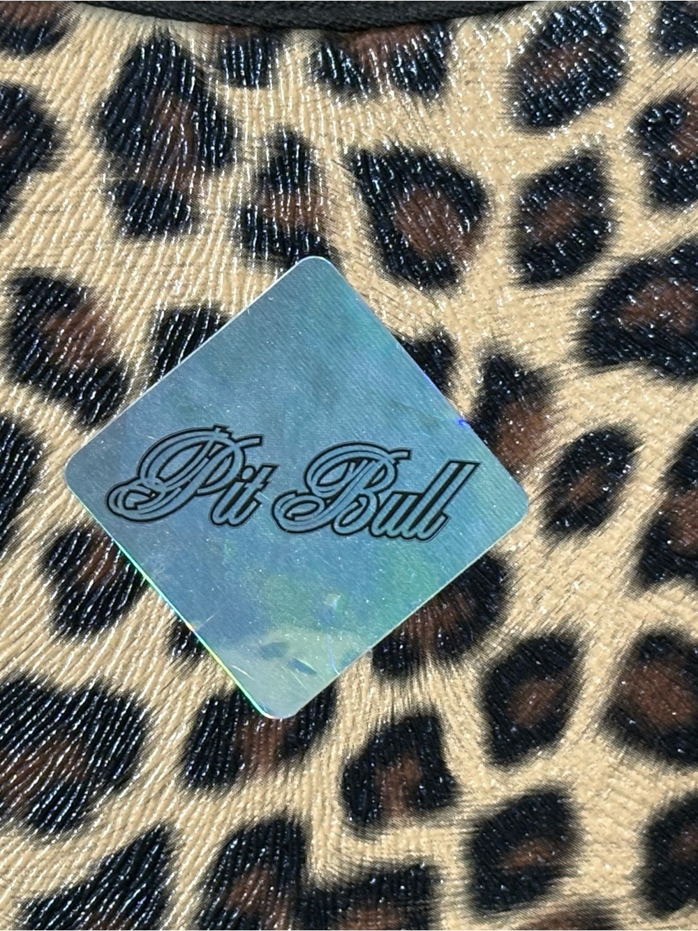 Pit Bull Leopard Print Brim Baseball Cap - Black & Leopard - Picture 10 of 10